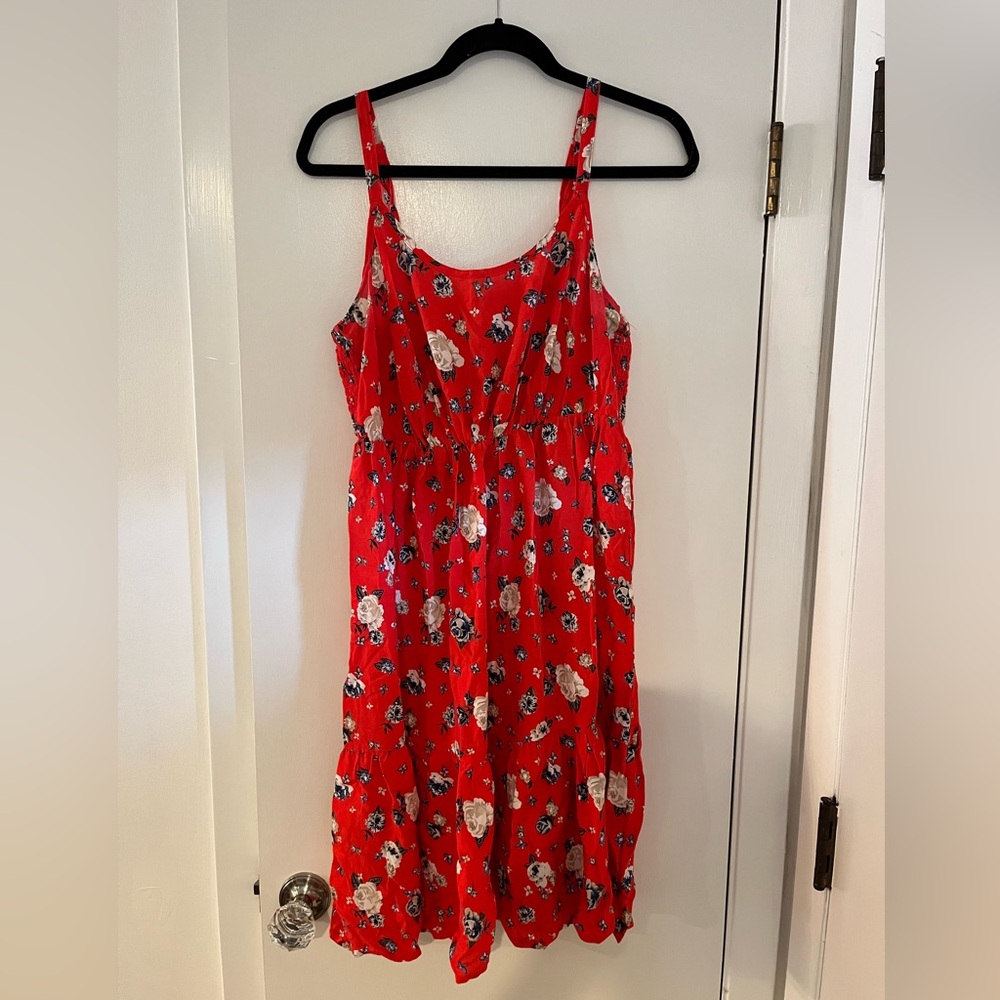 torrid Red Floral Sleeveless Dress